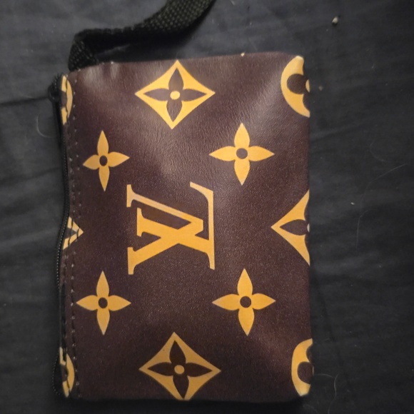 Versace Eros Blue Perfume with Gold Mirror Card Holder Pouch - Picture 6 of 6